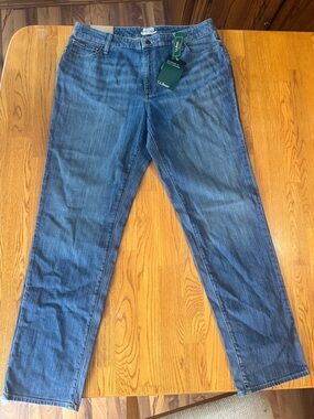 L.L.Bean 1912 Boyfriend Jeans - Vintage Wash - Size 14 Medium Tall